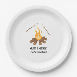 Weniger Babydusche Lagerfeuer Paare Babydusche Pappteller