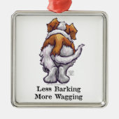 Weniger Barken, mehr Wagnis Ornament Aus Metall (Vorne)