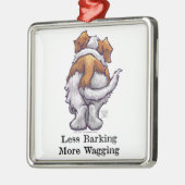 Weniger Barken, mehr Wagnis Ornament Aus Metall (Links)