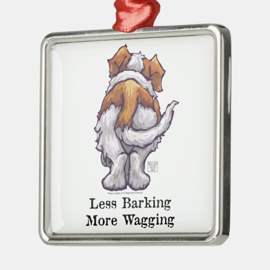 Weniger Barken, mehr Wagnis Ornament Aus Metall (Links)