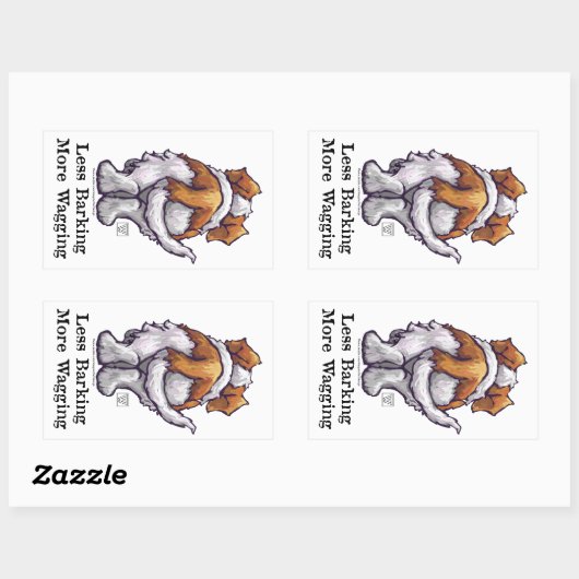 Weniger Barken, mehr Wagnis Rechteckiger Aufkleber (Blatt)