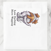 Weniger Barken, mehr Wagnis Rechteckiger Aufkleber (Tasche)