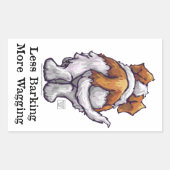 Weniger Barken, mehr Wagnis Rechteckiger Aufkleber (Vorderseite)