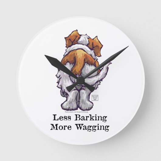 Weniger Barken, mehr Wagnis Runde Wanduhr (Vorderseite)