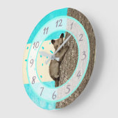 Weniger Bärnkinder oder Baby-Kinderzimmer Große Wanduhr (Winkel)