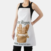 Weniger Bedauern mehr Baguettes Funny Französisch Schürze (InSitu)