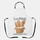 Weniger Bedauern mehr Baguettes Funny Französisch Schürze (Vorderseite)