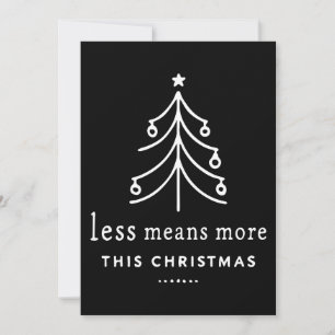 Weniger bedeutet mehr Weihnachten Einladung