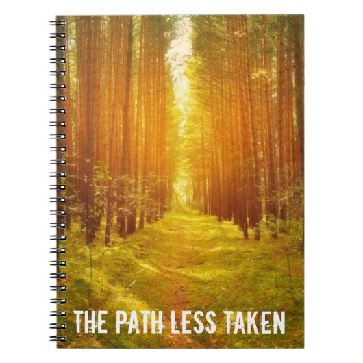 Weniger belegter Weg Notizblock (Vorderseite)