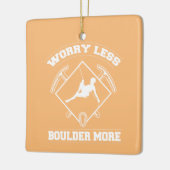 Weniger Boulderer, mehr bouldernde Klettern Keramikornament (Links)