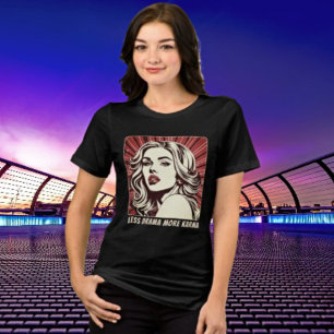 Weniger Drama Mehr Karma Cooler Pop T-Shirt Tri-Blend Shirt