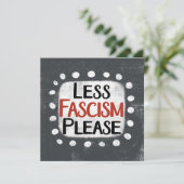 Weniger Faschismus bitte Grußkarte Karte (Stehend Vorderseite)