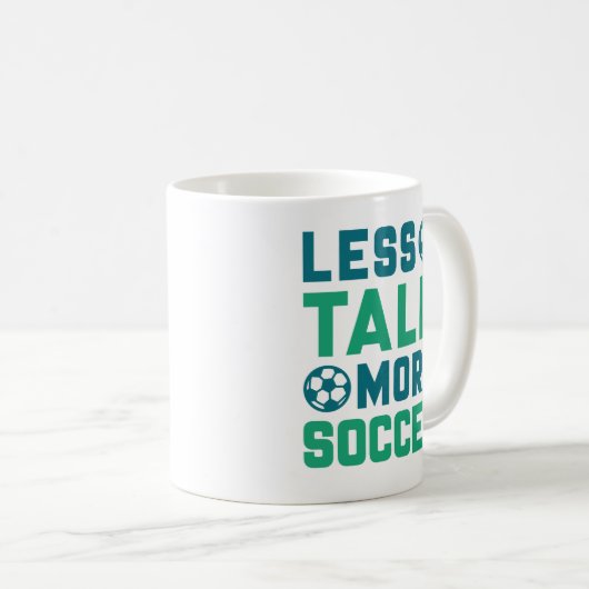 Weniger Fußball Kaffeetasse (VorderseiteRechts)