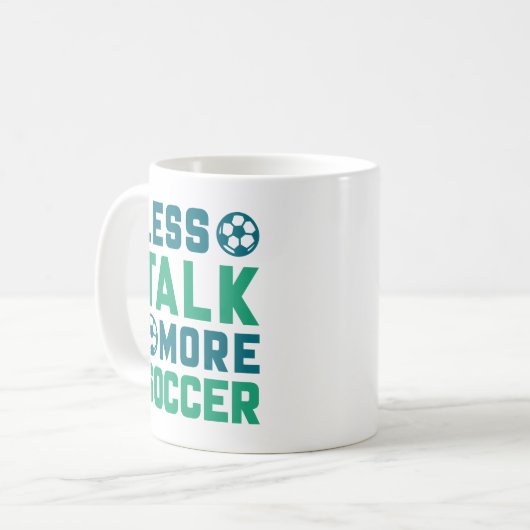 Weniger Fußball Kaffeetasse (Vorderseite Links)