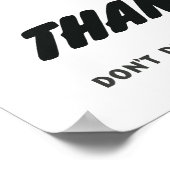 Weniger gefährlich als fahrlässig poster (Ecke)