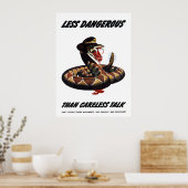 Weniger gefährlich als fahrlässig poster (Küche)