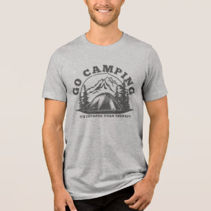 Weniger Geld für Camping als für Therapie ausgeben Tri-Blend Shirt