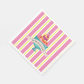 Weniger Gerede, mehr Eiscreme Papier Napkin Serviette (Ecke)