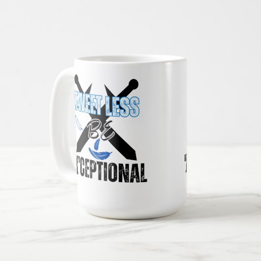 Weniger getweetet, 'X'ceptional.w Kaffeetasse (Vorderseite Links)