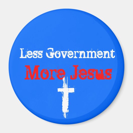 Weniger Gov nicht_Mehr Jesus_Car Magnet (Vorne)