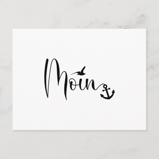 Weniger Gull Anchor Low German Dialect Postkarte (Vorderseite)