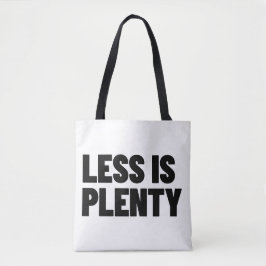 Weniger ist genug Minimalistische Streetwear-Typog Tasche