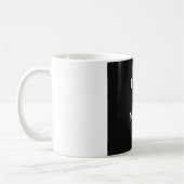 Weniger ist mehr - Minimalistisches Schwarz-Design Kaffeetasse (Links)