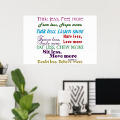 Weniger ist mehr poster (Heimbüro)