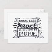 Weniger ist mehr? postkarte (Vorne/Hinten)