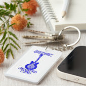 Weniger ist mehr, wenn es nicht Gitarre spielt Schlüsselanhänger (Vorderseite rechts)