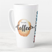 Weniger Kaffee und mehr als der erste Kaffee Milchtasse (Linke Ecke)