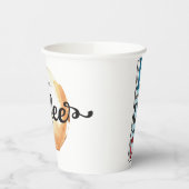 Weniger Kaffee und mehr als der erste Kaffee Pappbecher (Links)