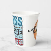 Weniger Kaffee und mehr als der erste Kaffee Pappbecher (Rechts)