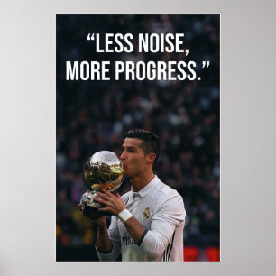 Weniger Lärm, mehr Fortschritt Motivationsposter Poster