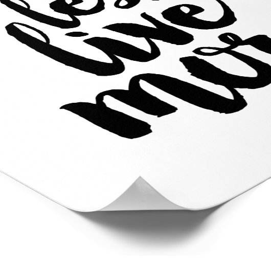 Weniger leben mehr poster (Ecke)