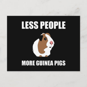 Weniger Leute mehr Guinea Schweine Funny Postkarte