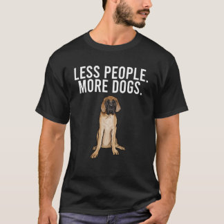 Weniger Leute mehr Hunde Mastiff Introvertierte T-Shirt