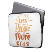 Weniger Leute mehr Katze Laptopschutzhülle (Vorderseite Links)