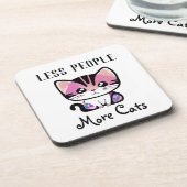 Weniger Leute, mehr Katzen Getränkeuntersetzer (Linke Seite)