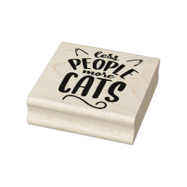 Weniger Leute mehr Katzen Gummistempel