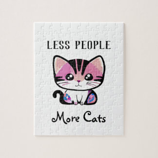 Weniger Leute, mehr Katzen Puzzle