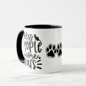 Weniger Leute mehr Katzen Tasse (Vorderseite Links)