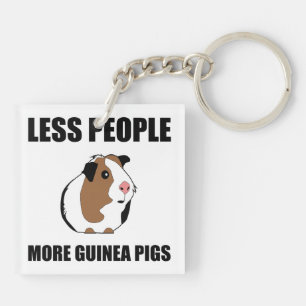 Weniger Leute mehr Meerschweinchen lustig Schlüsselanhänger