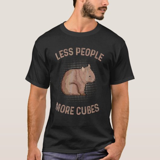 Weniger Menschen kubieren für einen Wombat-Nerd T-Shirt (Vorderseite)