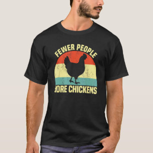 Weniger Menschen Mehr Hühner Bauer Vintage T-Shirt