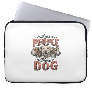 Weniger Menschen, mehr Hund, Vintage-Hundeliebhabe Laptopschutzhülle