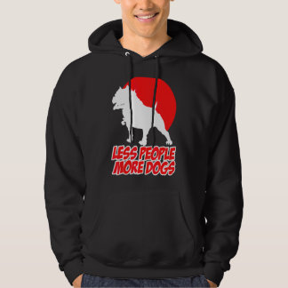 Weniger Menschen mehr Hunde Hunde Sarcastic Hoodie