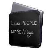 Weniger Menschen mehr Hunde Laptop-Sieb Laptopschutzhülle (Vorderseite Links)