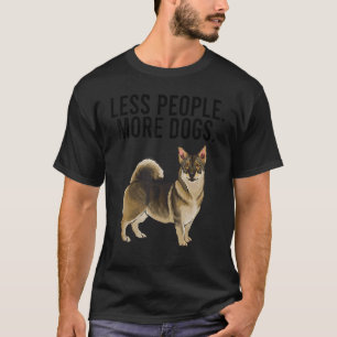 Weniger Menschen Mehr Hunde Schwedischer Vallhund T-Shirt