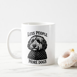 Weniger Menschen Mehr Hunde Tasse - Golden Doodle